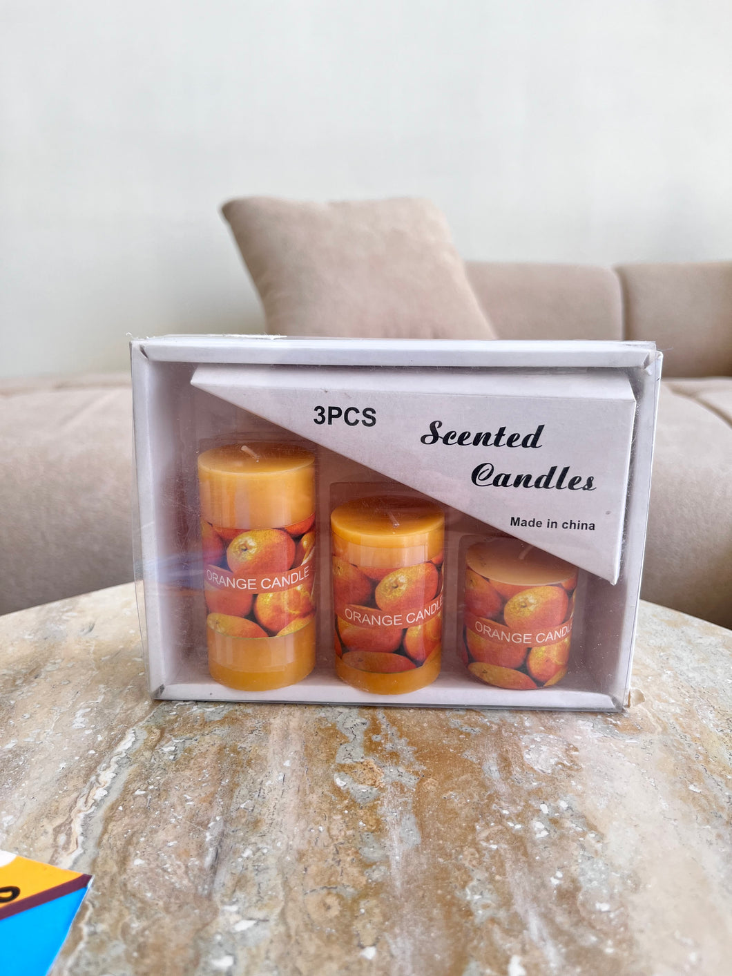 Orange Scented Candle Set