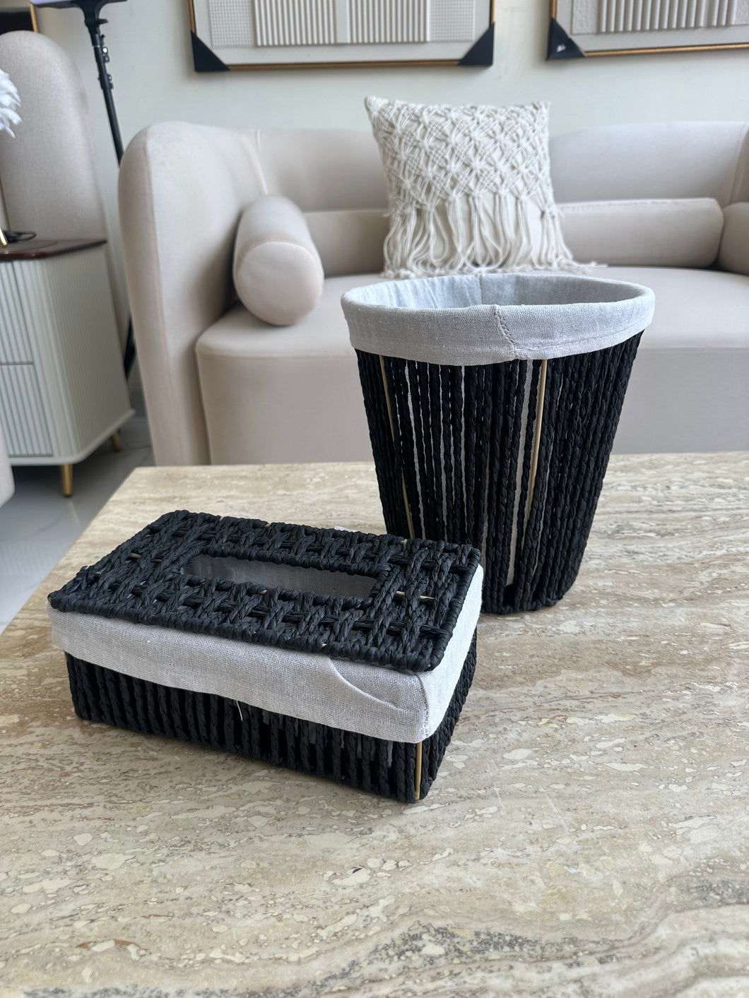 Rustic Tissue Box and Storage Basket 004