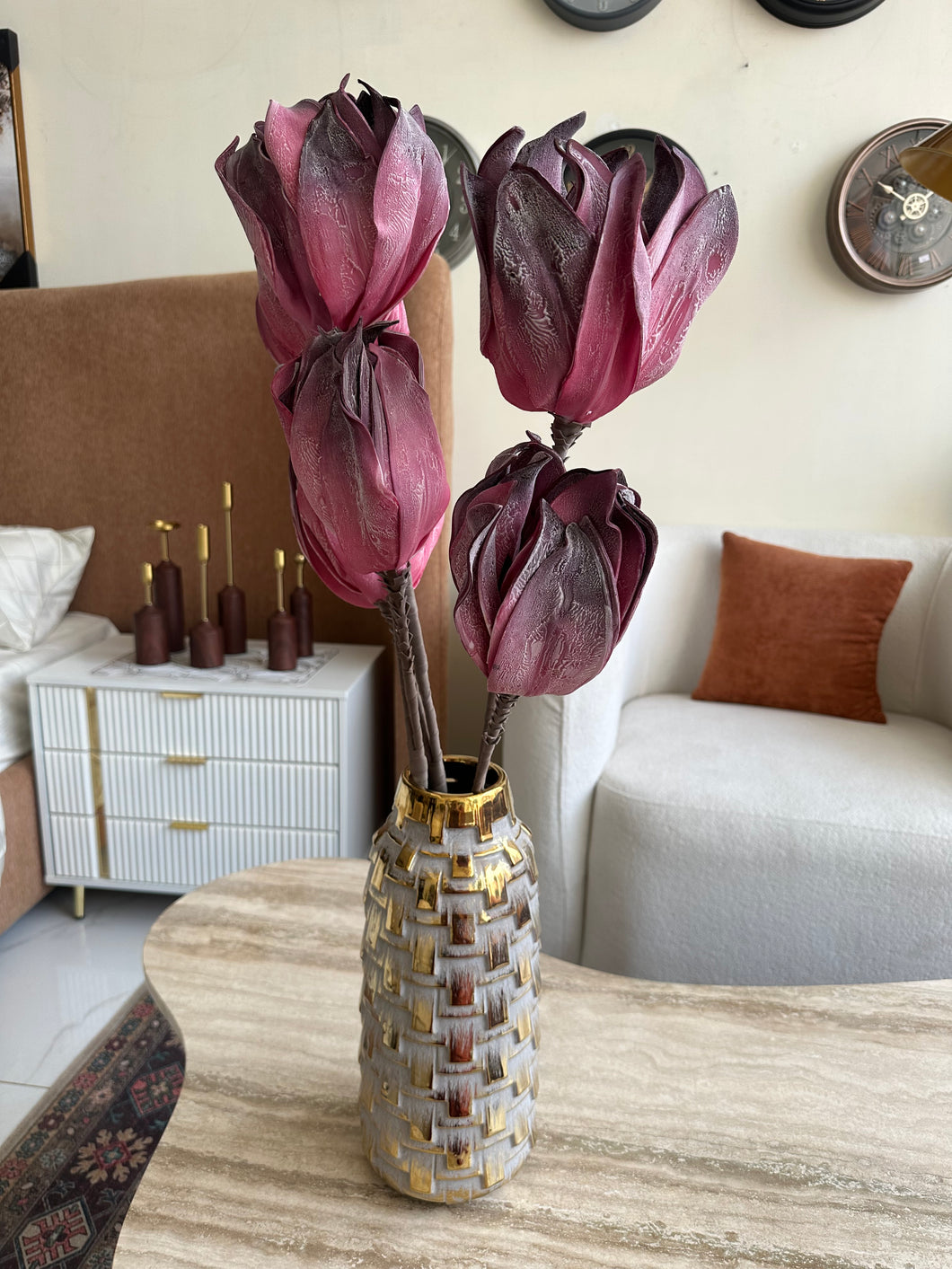 Faux Magnolia Bud Pink