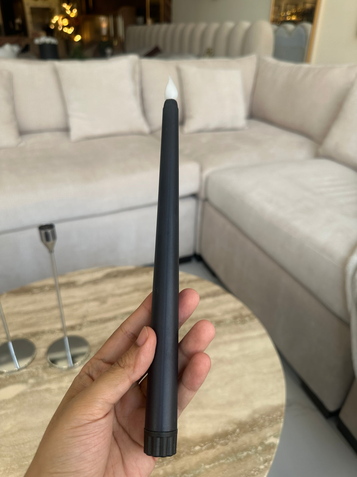 Black Cell Operated Candles