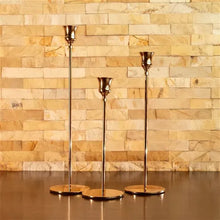 Set of 3 gold candle stand 002