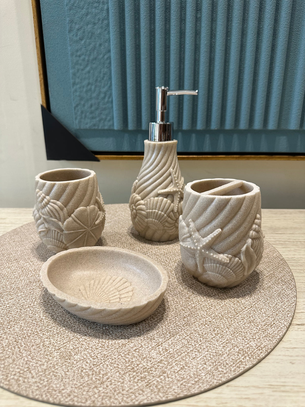Sea shell bath set
