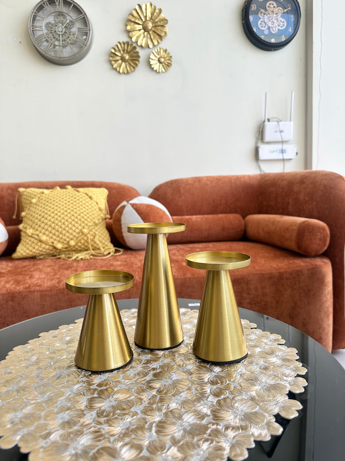 Set of 3 candle stands 008