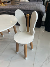 White Butterfly Round Table & 2 Chairs
