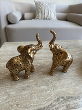 Set of 2 Gold Elephants