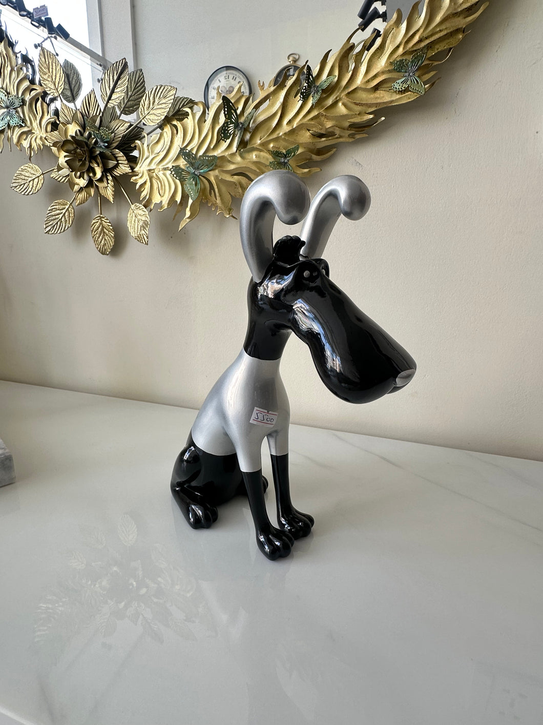 Ceramic Black Doggy Statue