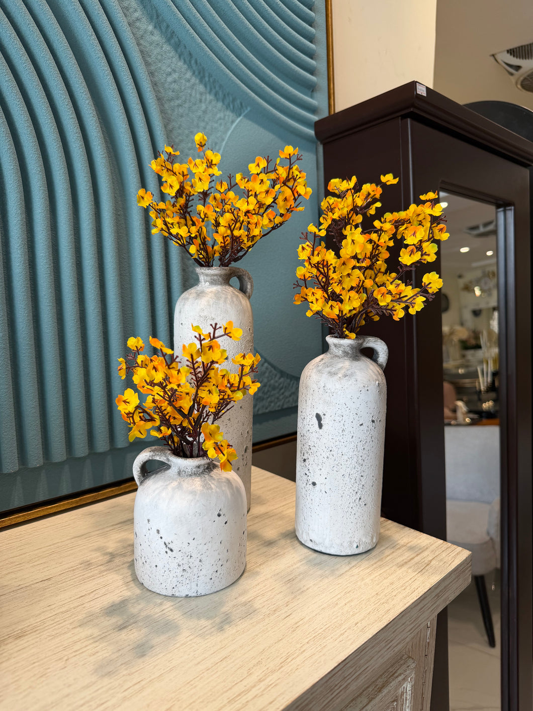 Elysian Vase set of 3 002 with flower