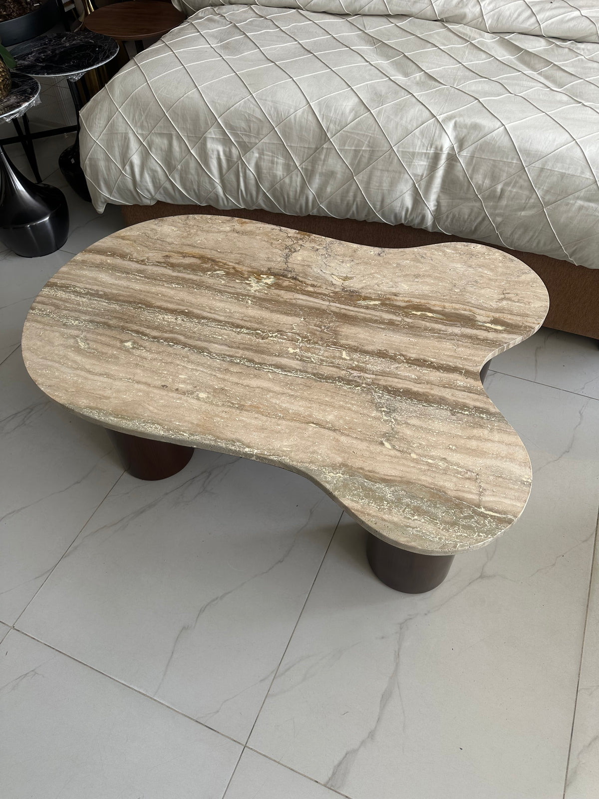 Travertine Irregular Coffee table (delivery only in Lahore)