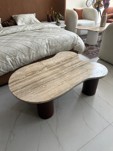 Travertine Irregular Coffee table (delivery only in Lahore)