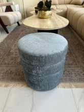 Boucle Premium round Stool Blue 0017