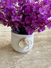 Purple Eucalyptus with White Planter