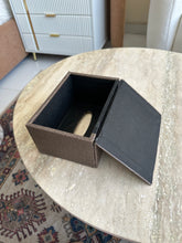 Jute Tissue Box Dark brown
