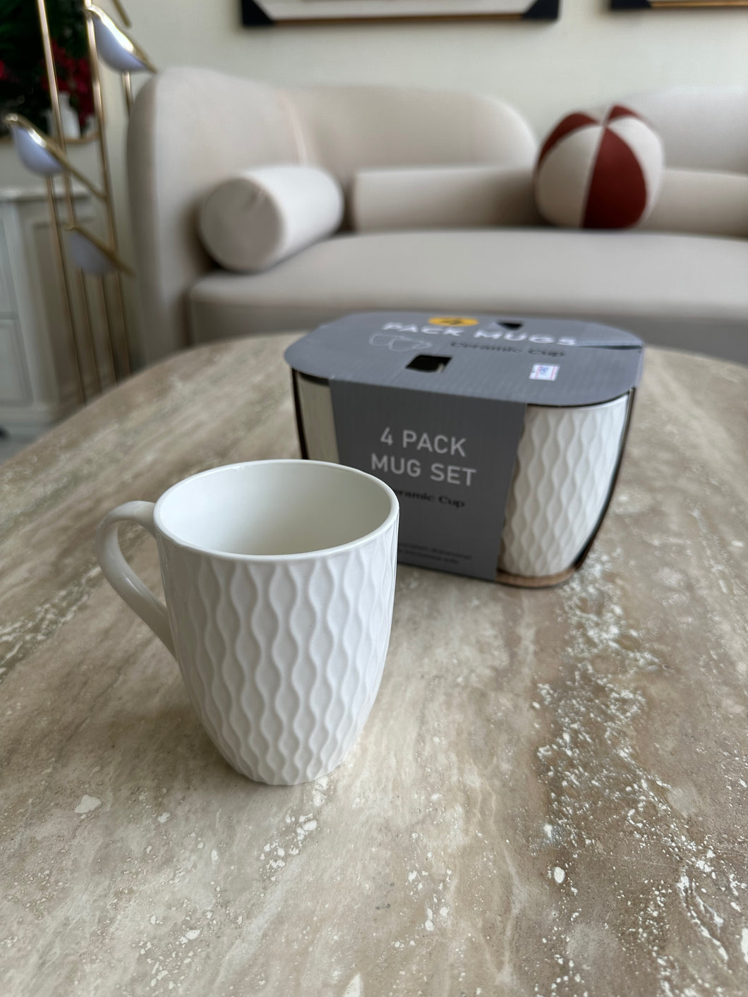 Mug set of 4 White