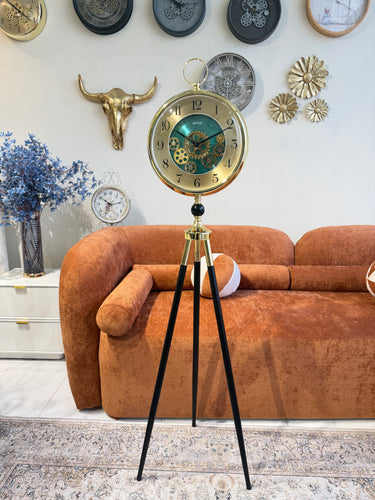 Tripod Gold Clock