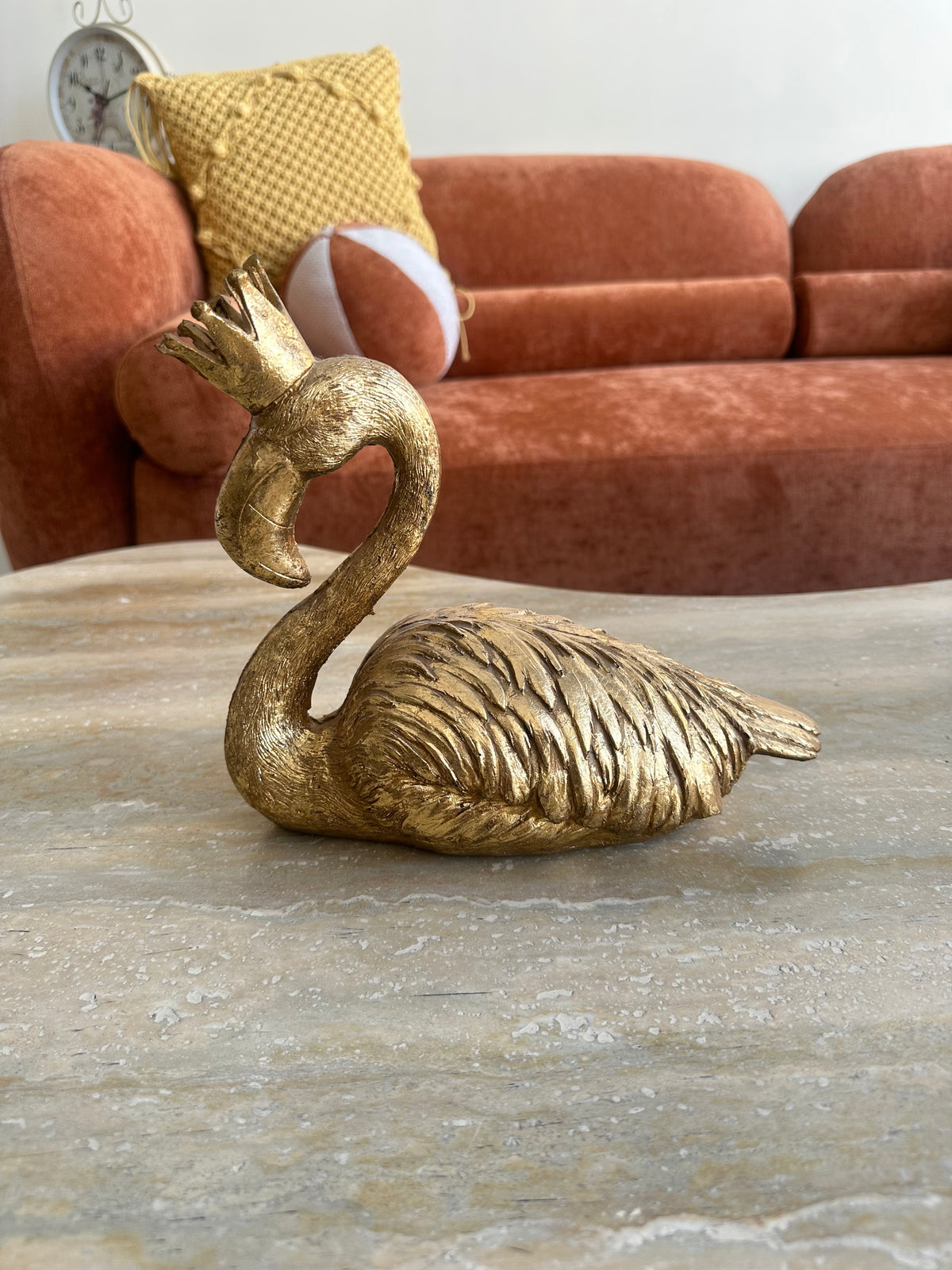 Golden Flamingo Statue