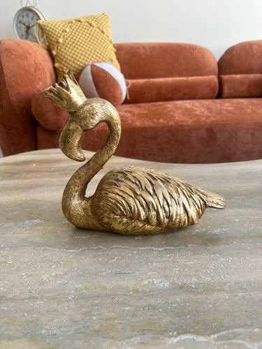 Golden Flamingo Statue
