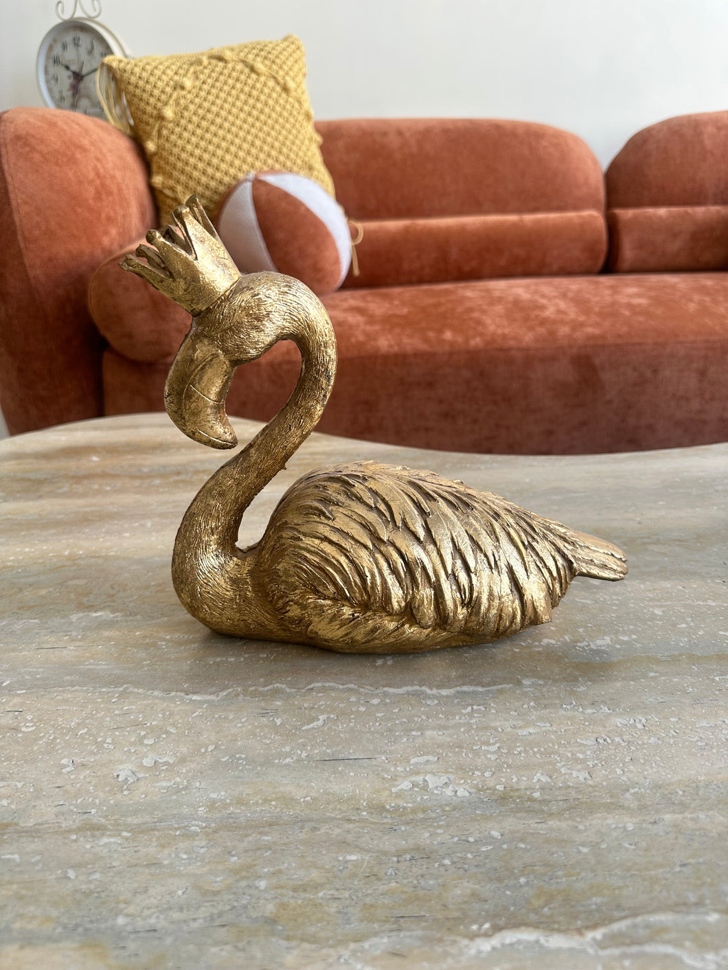 Golden Flamingo Statue
