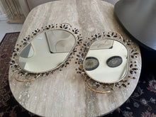 Gold with black crystals tray set