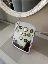 Irregular mirror small pink 02