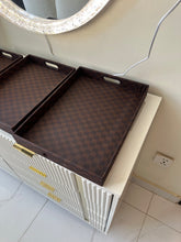 Leather Tray set Checkered