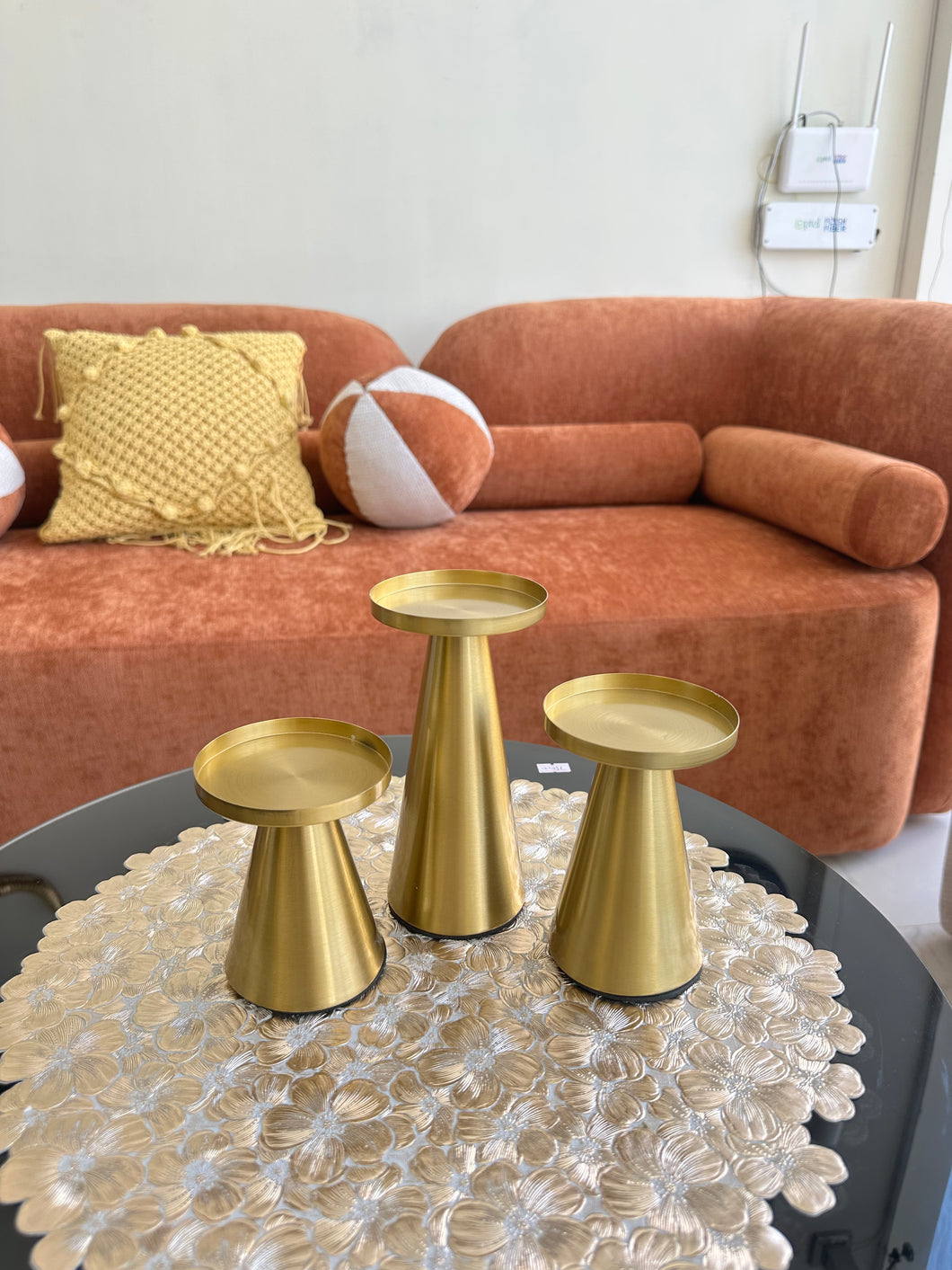 Set of 3 candle stands 008