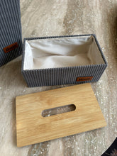 Grey tissue box and Storage box