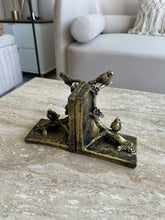 Birds on stem black antique bookend