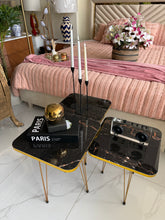 Square Black Glory nesting table set of 3