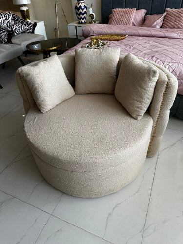 Cuddle Chair Beige Boucle