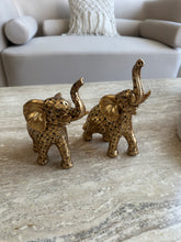 Set of 2 Gold Elephants