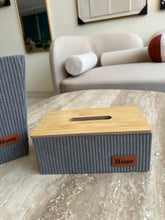 Grey tissue box and Storage box
