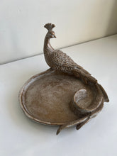 Trinket tray Peacock White Antique