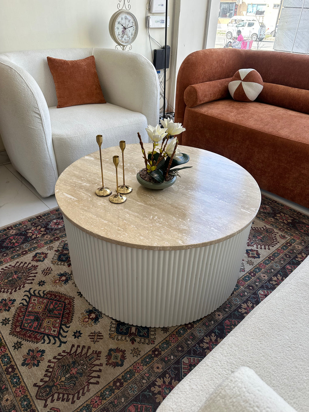 Travertine Paris Coffee table (delivery only in Lahore)