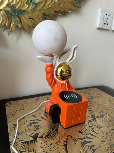 Orange Rabbit Lamp
