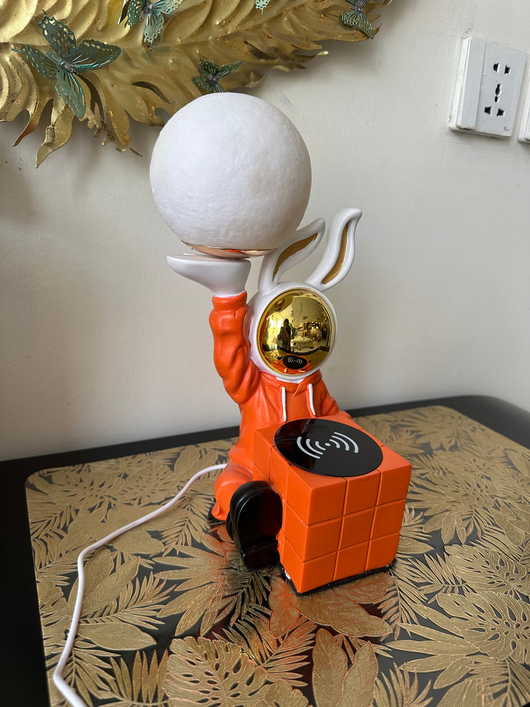 Orange Rabbit Lamp