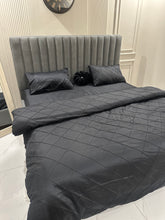 Kenva Grey Boucle Bed