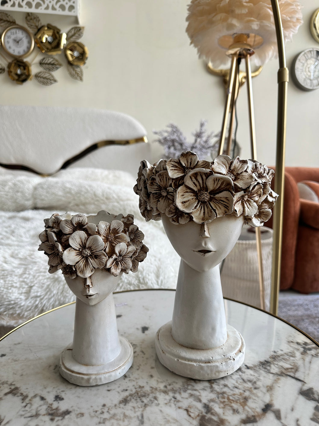 White Baby small and big doll