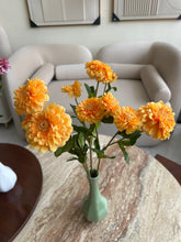 Orange Silk Dahlia Flower Stem