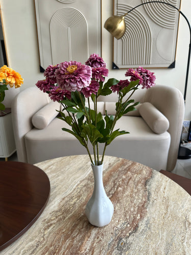 Purple Silk Dahlia Flower Stem