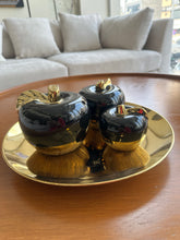 Gold Tray with Black & Gold Apples 002