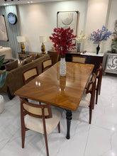 Sheesham Wood Dining Table with Rattan chairs