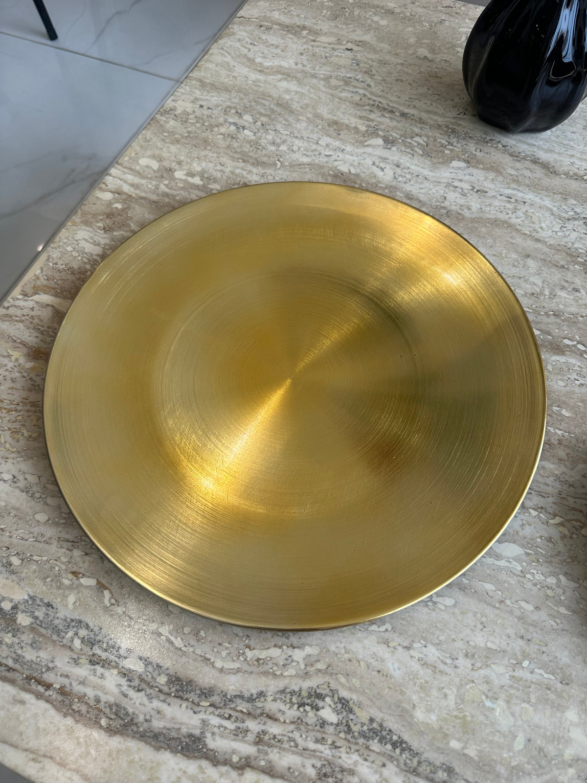 Brushed Gold Round Tray