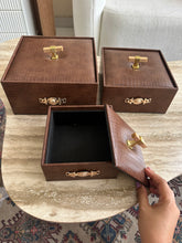 Leather Storage Box/ jewellery box Brown