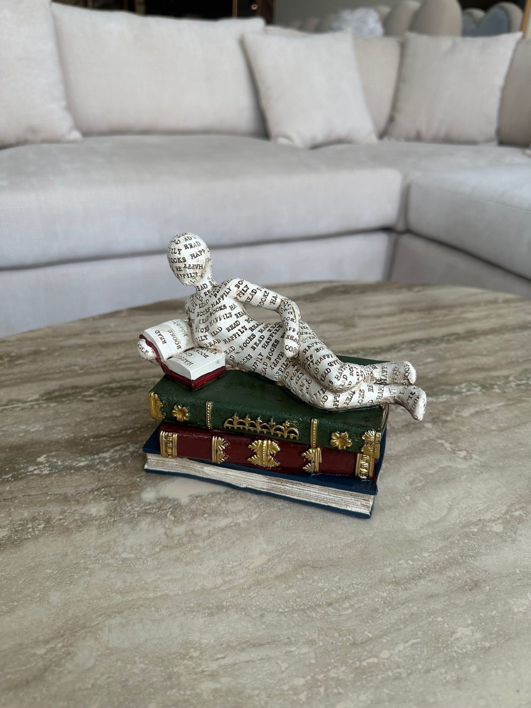 Book Reading Women Sculpture 04-Imported