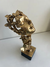 Sleeping Lady Face Sculpture Gold