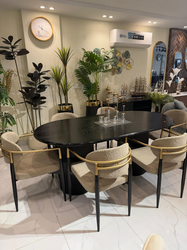 Black Ashwood Dining Table with Martin Chair set – Wood Action