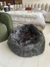 Grey Fur Bean Bag