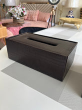 Leather Tissue Box and Dustbin 03