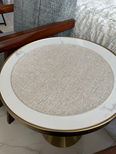 Leatherite Table mat Beige 003