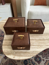 Leather Storage Box/ jewellery box Brown